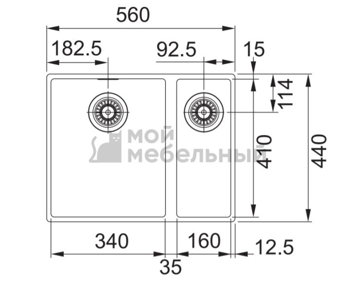 Кухонная мойка Franke SIRIUS SID 160 (монтаж под столешницу) фото 6
