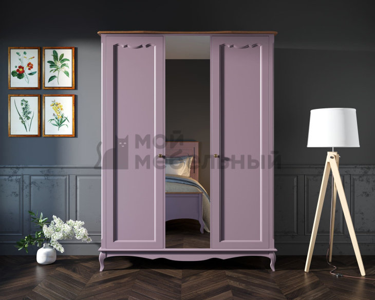 Шкаф Leontina Lavanda двухстворчатый с зеркалом арт ST9327ZL фото 1