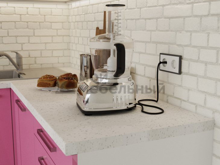 Модульная кухня LOFTeam CPL Розовый Глянец фото 4