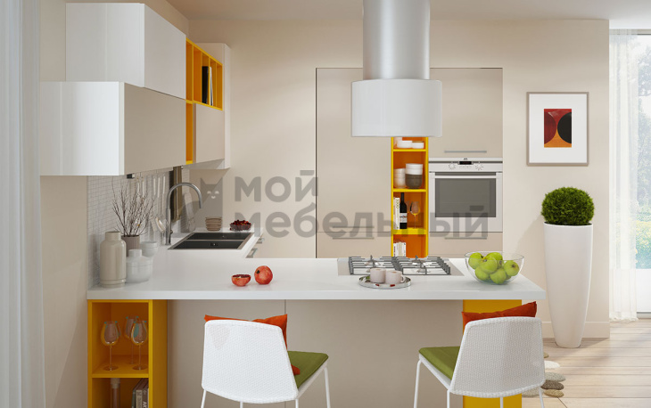 Модульная кухня TETRIS UVL Глянец Магнолия Модульная кухня TETRIS UVL Глянец Магнолия фото 2