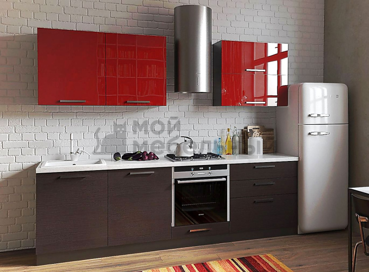 Модульная кухня LOFTeam HPL Красный Глянец Модульная кухня LOFTeam HPL Красный Глянец фото 2