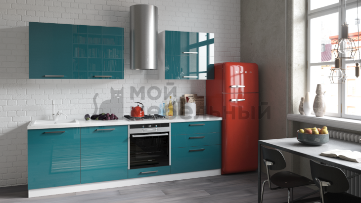 Модульная кухня LOFTeam HPL Ocean Глянец фото 2