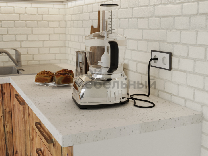 Модульная кухня LOFTeam CPL Белый/Древесный Глянец фото 4