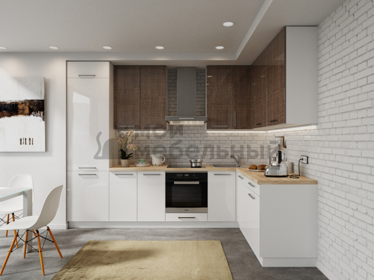 Модульная кухня LOFTeam CPL Бетон Глянец фото 6