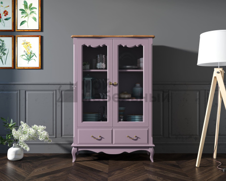Шкаф "Leontina Lavanda" для посуды низкий с ящиками арт ST9355/2L