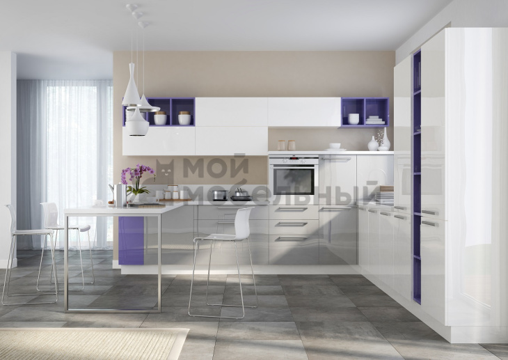 Модульная кухня TETRIS UVL Глянец Серый шелк Модульная кухня TETRIS UVL Глянец Серый шелк фото 4