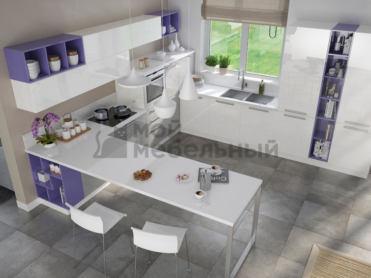 Модульная кухня TETRIS UVL Глянец Серый шелк Модульная кухня TETRIS UVL Глянец Серый шелк фото 6